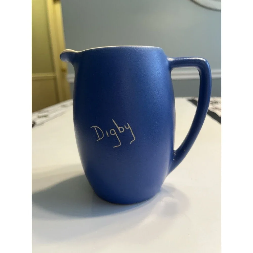 Devon Pottery Matte Blue “Digby” Pitcher Jug Creamer England
